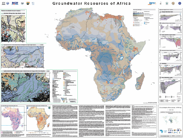 Die aktualisierte Karte zu den Grundwasservorkommen in Afrika.