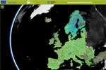 Die EGMS-Webansicht zeigt mit Hilfe farbiger Markierungen Bodenbewegungen an.