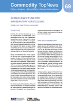 Titelblatt Commodity TopNews 69 (2022): Klimabilanzierung der Wasserstoffherstellung