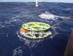 Das BGR-Messsystem "Golden Eye" vor seiner Tauchfahrt im Indischen Ozean