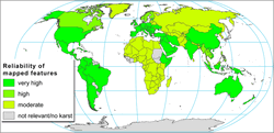 Reliability of mapped features